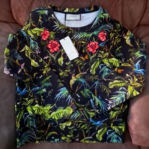 Gucci mens floral print sweater size Large 100%Authentic NWT